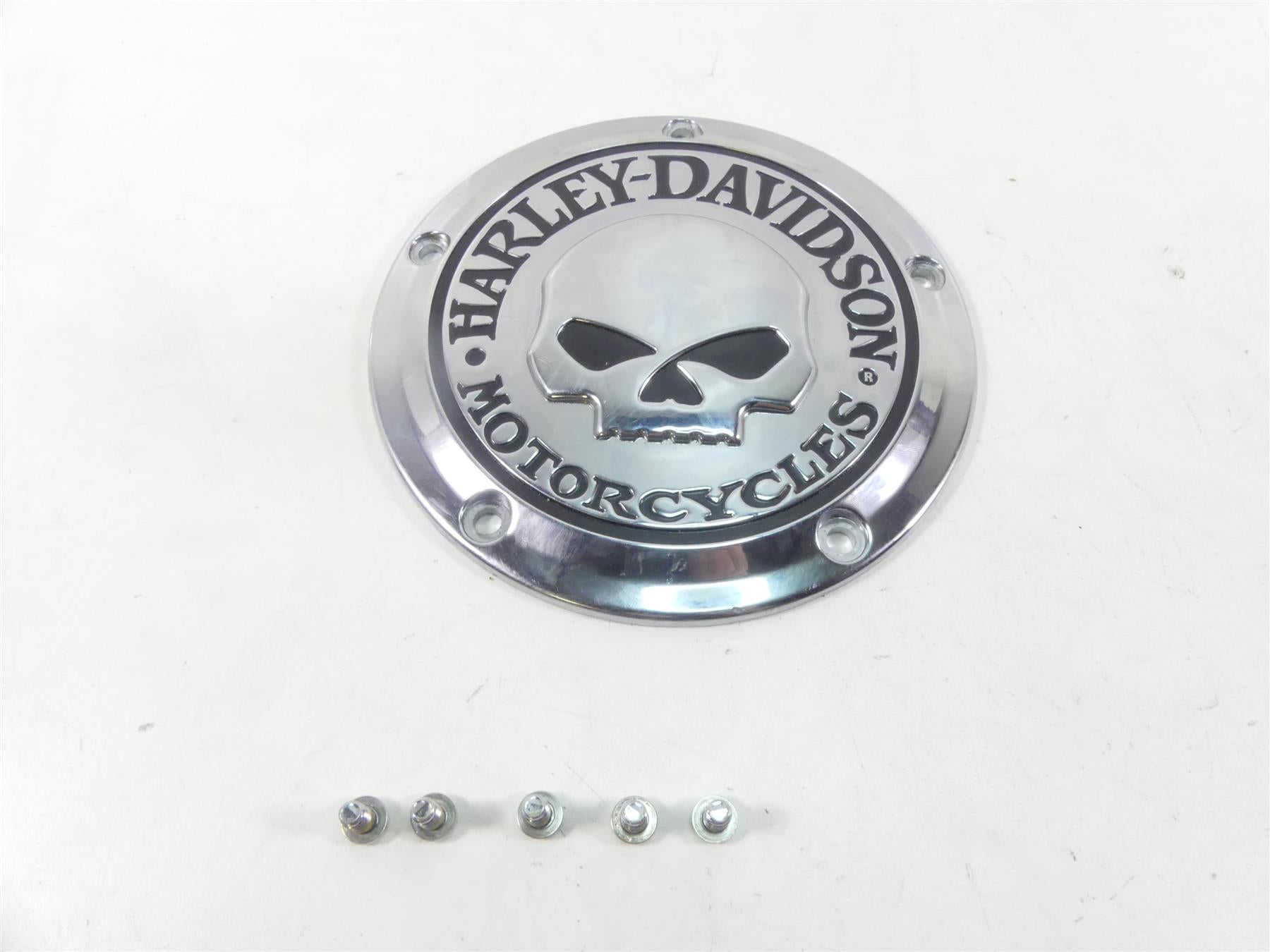 2010 Harley Touring FLHX Street Glide Round Derby Cover Willie G Skull 25441-04 {{ shop.shopifyCountryName }} - Mototech271