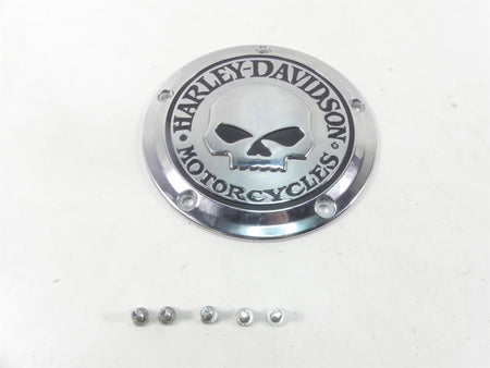 2010 Harley Touring FLHX Street Glide Round Derby Cover Willie G Skull 25441-04 {{ shop.shopifyCountryName }} - Mototech271
