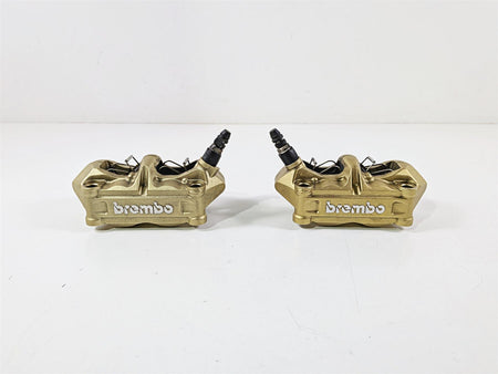 2007 Mv Agusta F4 1000R 312 Brembo 100mm Gold Front Brake Caliper Set 8000A6415-Mototech271