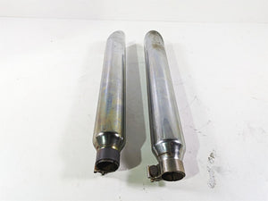 2008 Harley FLSTC Softail Heritage Slip On Slash Cut Exhaust Muffler Set - Read | Mototech271