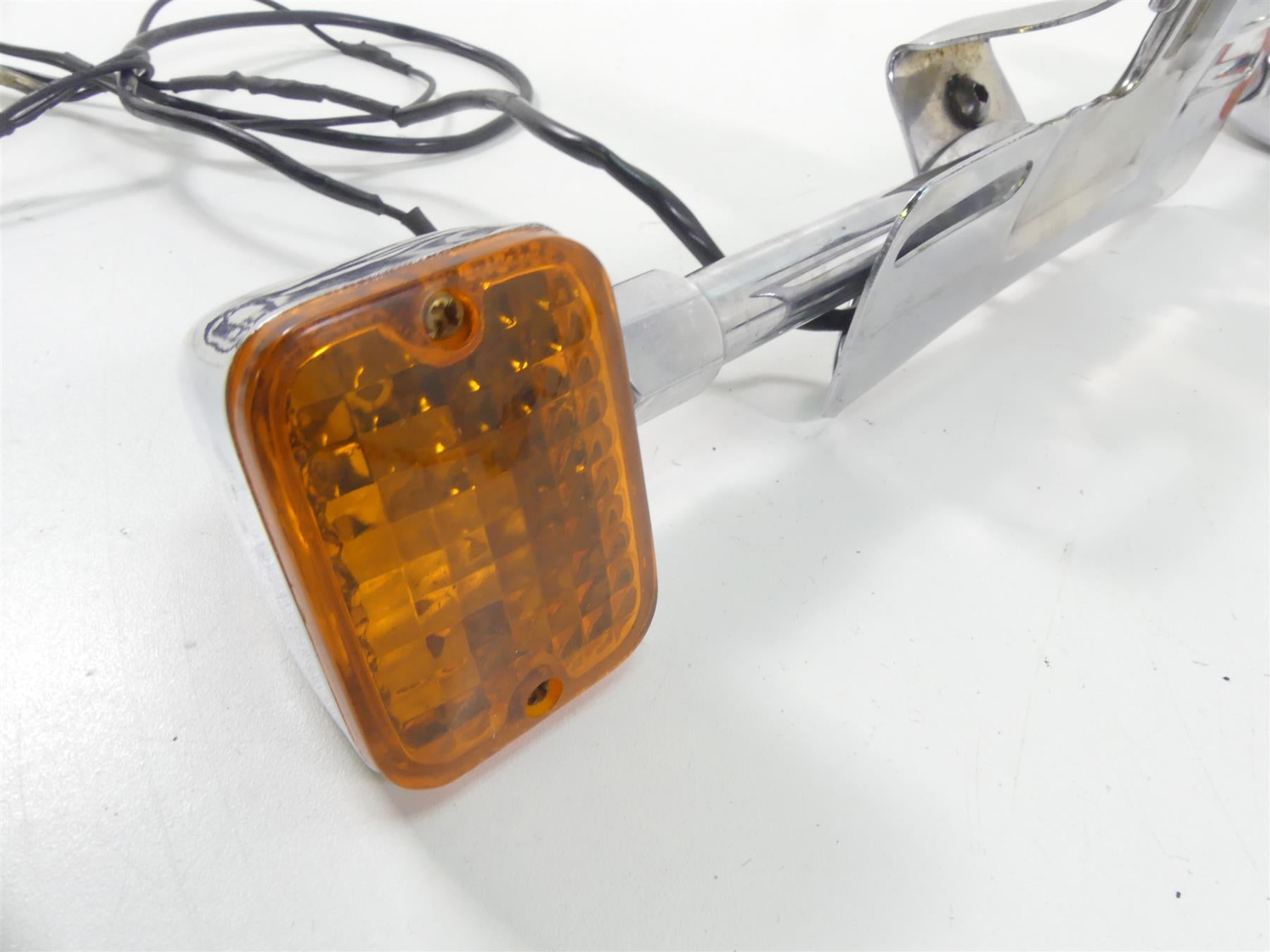 1993 Harley Dyna FXDL Low Rider Vintage Custom Chrome Blinker Turn Signals {{ shop.shopifyCountryName }} - Mototech271