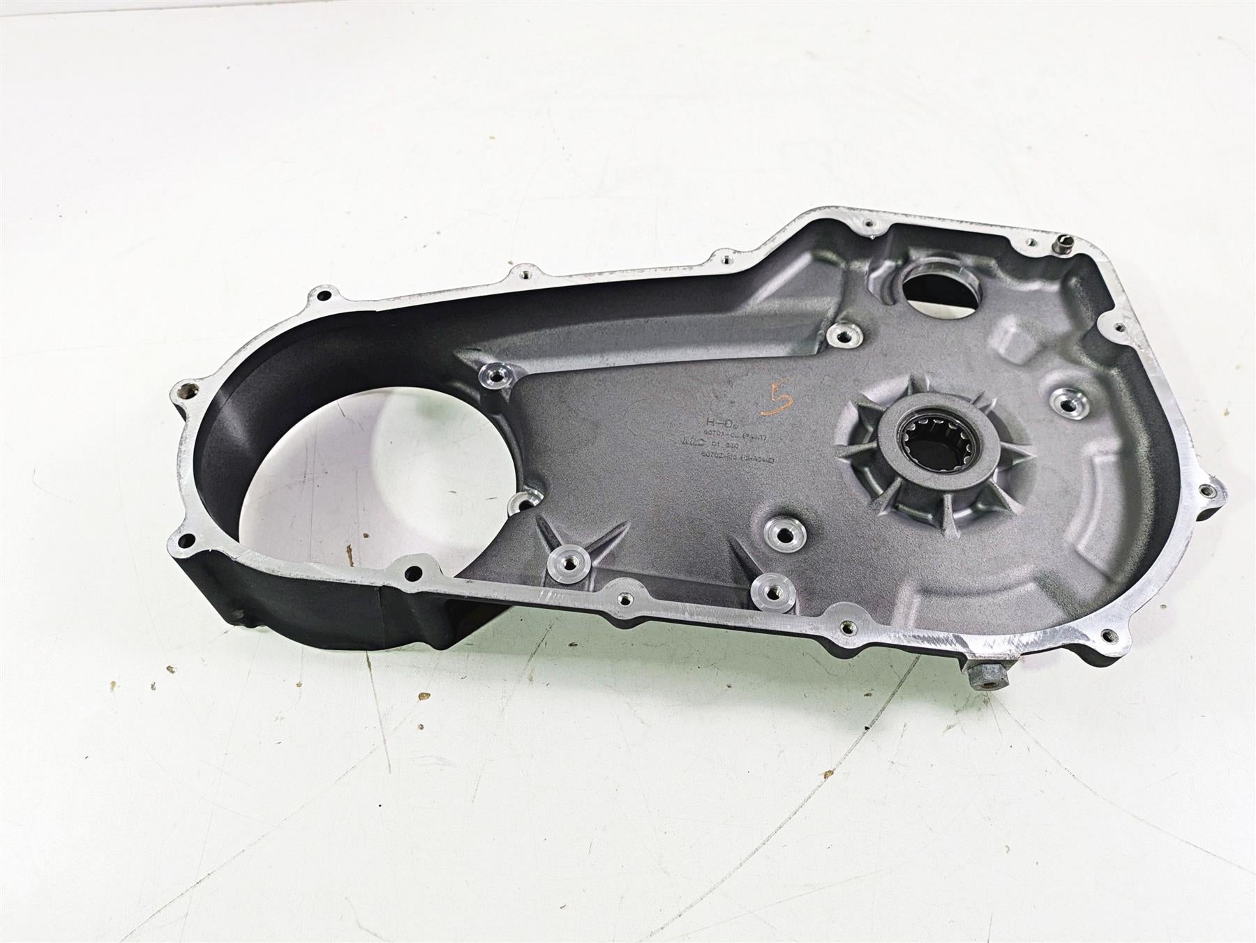2009 Harley FXCWC Softail Rocker Inner Primary Drive Clutch Cover 60701-08 {{ shop.shopifyCountryName }} - Mototech271