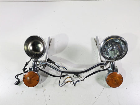 2004 Harley Softail FLSTF Fat Boy Front Spot Lights & Blinker For Parts 68972-00 {{ shop.shopifyCountryName }} - Mototech271