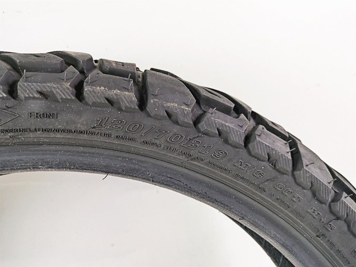 Used Front Motorcycle Tire Dunlop Trailmax Mission 120/70B19 60T 637148 {{ shop.shopifyCountryName }} - Mototech271