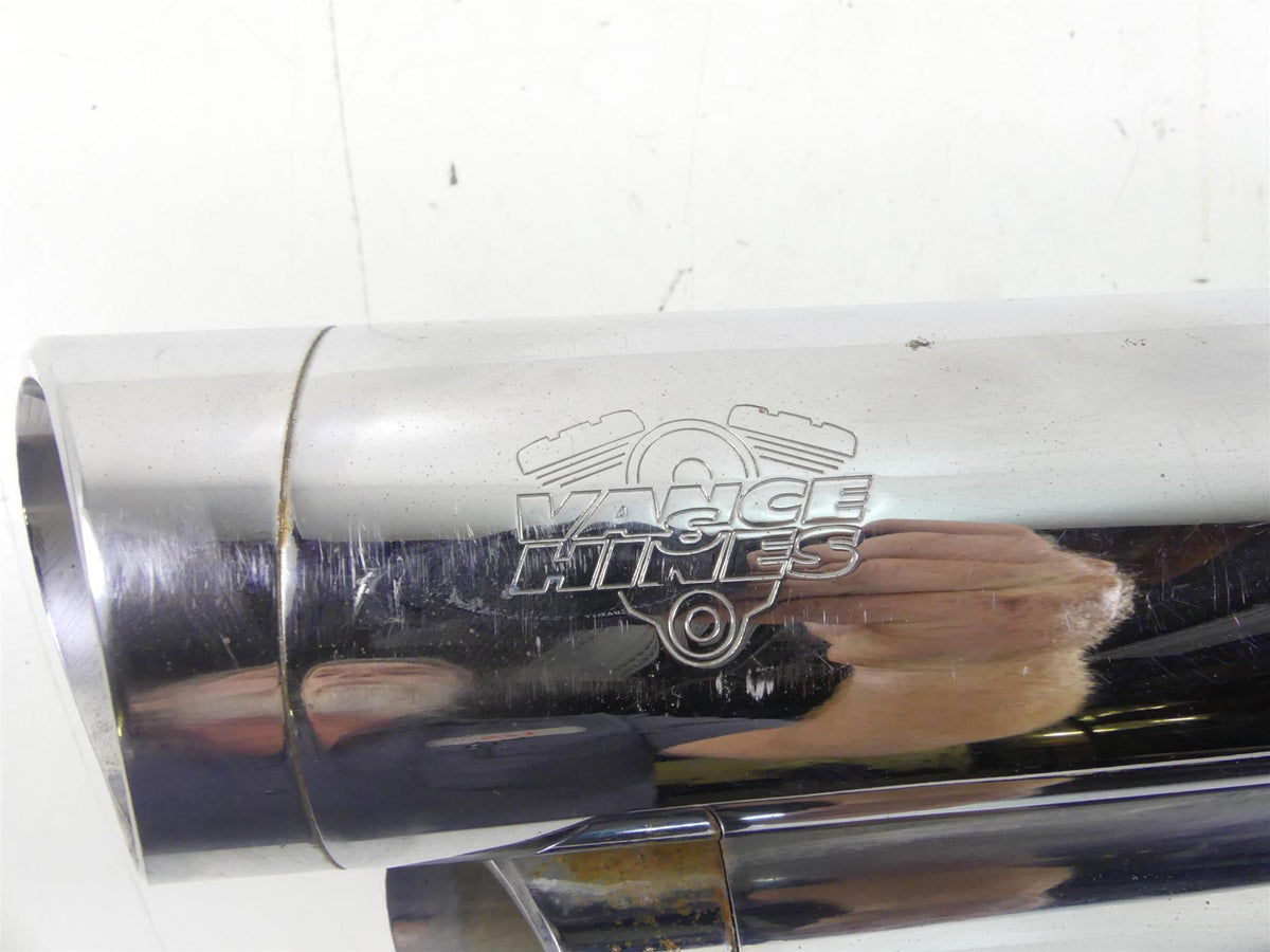2002 Harley Softail FXSTDI Deuce Vance Hines Big Shots Staggered Exhaust 47339 {{ shop.shopifyCountryName }} - Mototech271