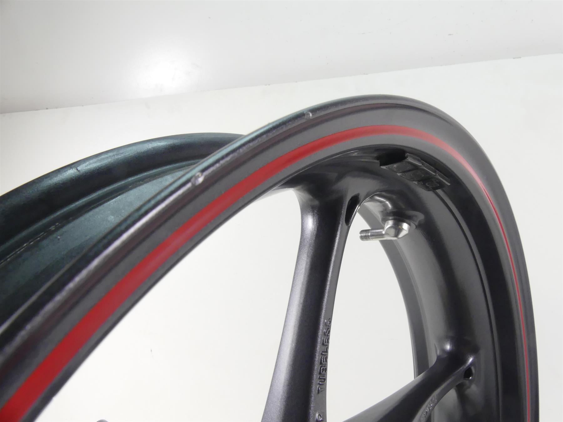 2013 Triumph Street Triple 675R Nice Straight Front Wheel Rim 17x3.5 T2001013 {{ shop.shopifyCountryName }} - Mototech271