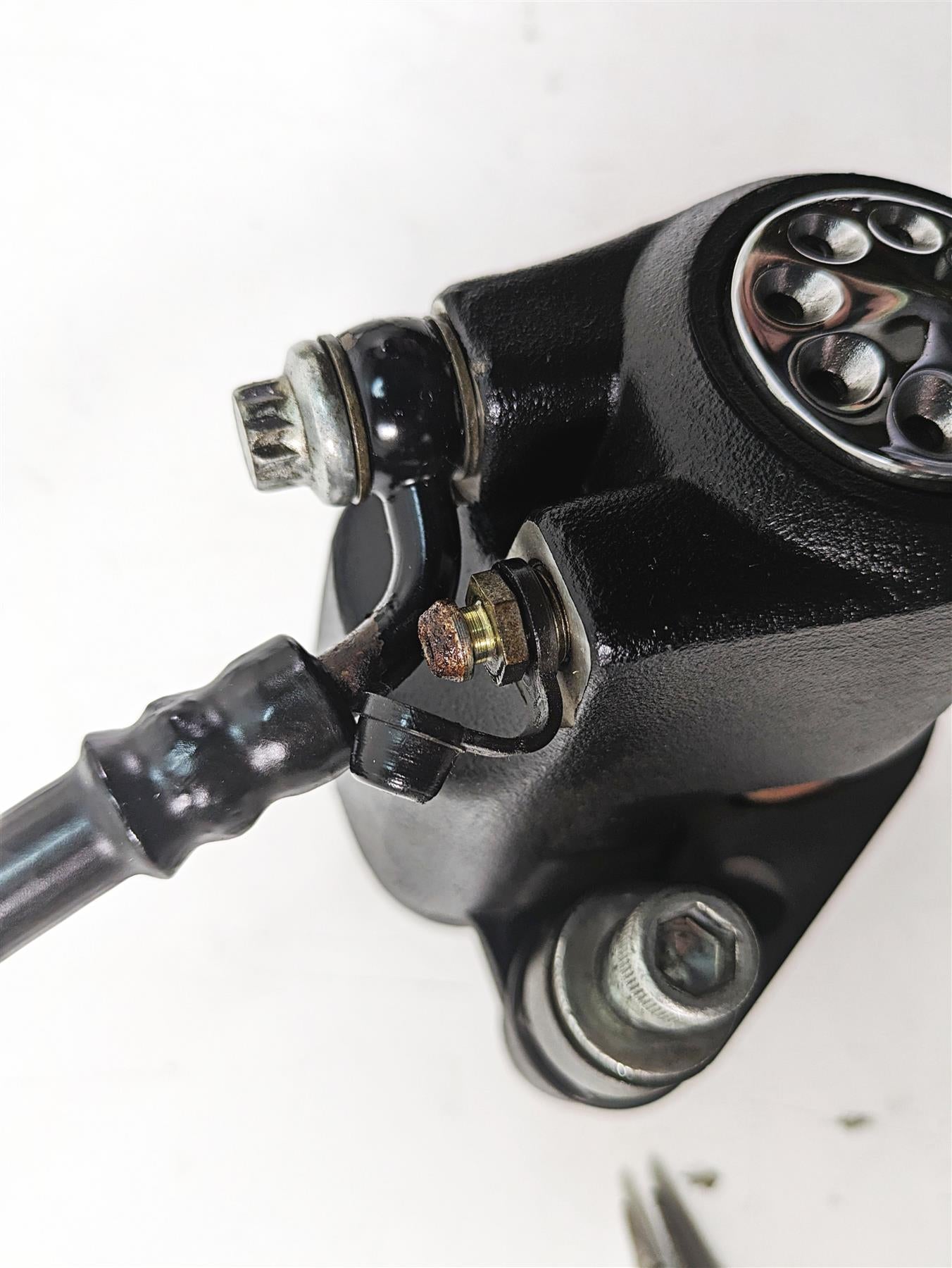 2000 Harley FXSTS Softail Springer Front Brake Caliper + Line 44077-88D {{ shop.shopifyCountryName }} - Mototech271