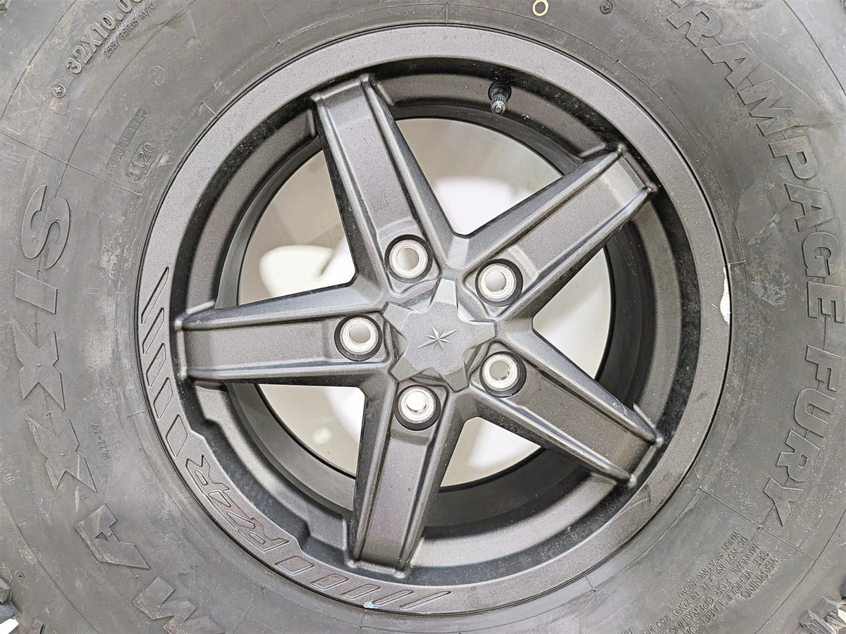 2022 Polaris RZR Turbo R Ultimate Wheel Tire Set Maxxis Rampage Fury 32x10R15 1525087 15x7-Mototech271