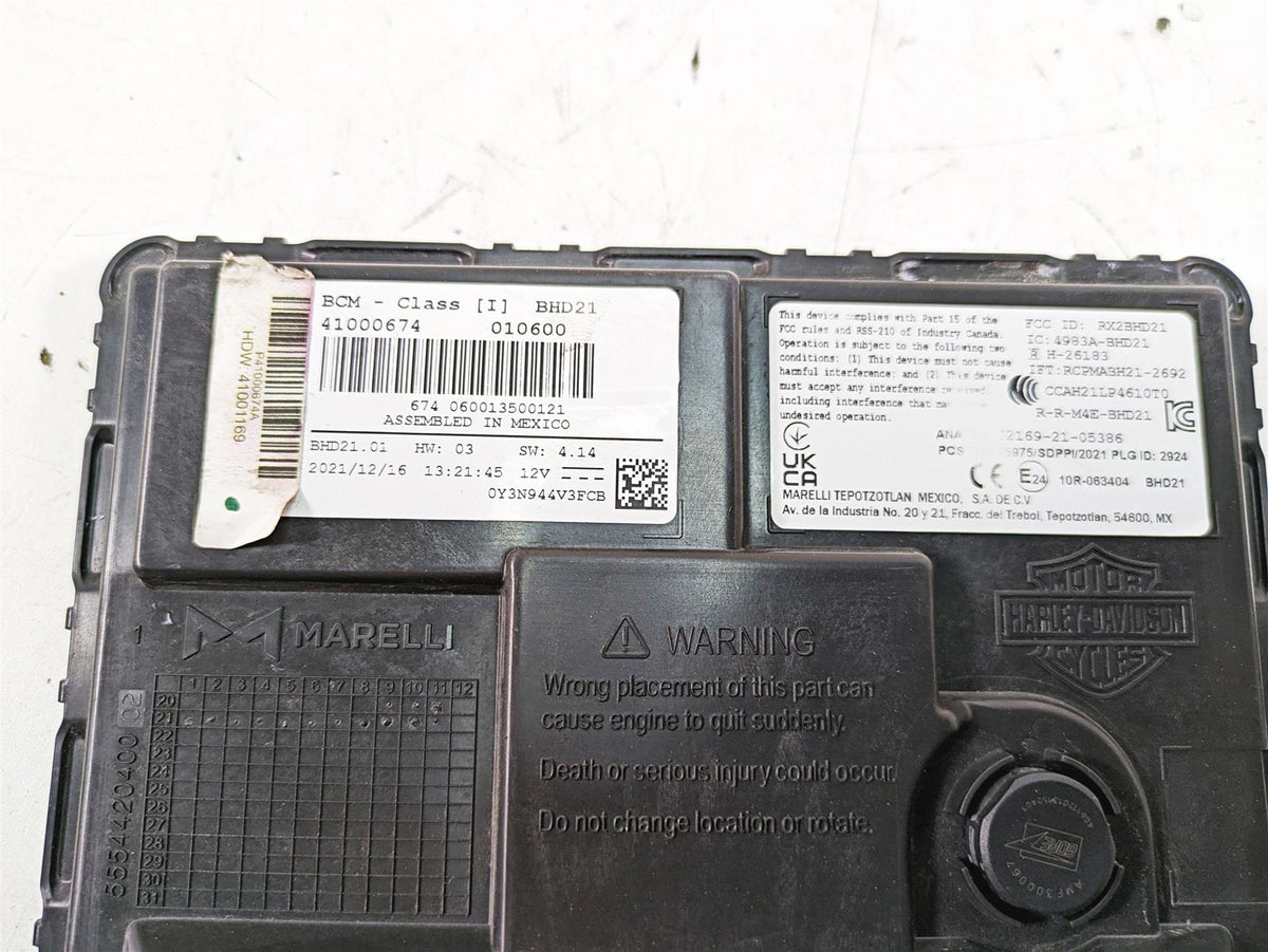 2022 Harley RA1250 S Pan America Bcm Body Control Module Class I 41000674 {{ shop.shopifyCountryName }} - Mototech271