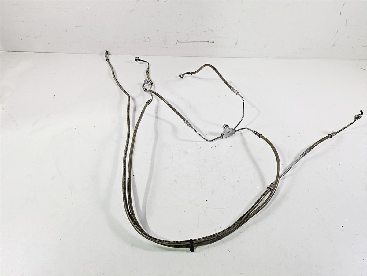 2011 Harley Touring FLHTCUSE CVO E-Glide Front Abs Brake Line Set 16" Bars {{ shop.shopifyCountryName }} - Mototech271