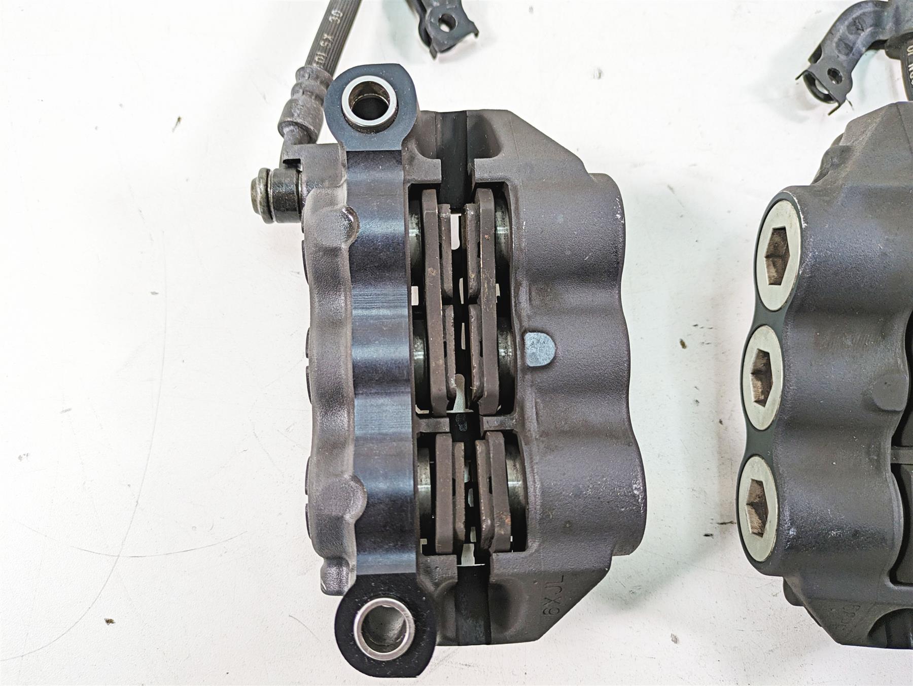 2007 Yamaha R1 YZFR1 6 Piston Front Brake Caliper + Lines Set 4C8-2580T-00-00 {{ shop.shopifyCountryName }} - Mototech271