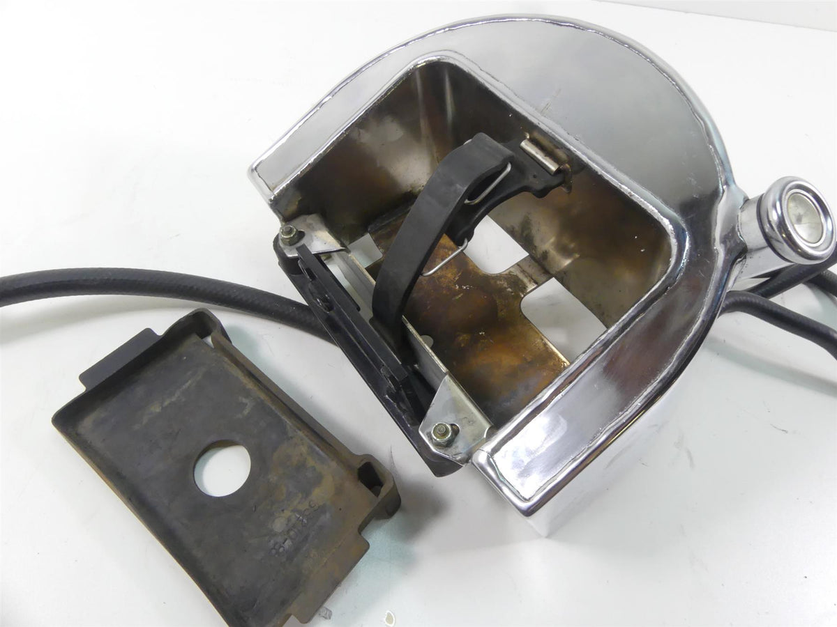 1993 Harley FXSTS Softail Springer Chrome Oil Tank Reservoir + Lines 62498-91 {{ shop.shopifyCountryName }} - Mototech271
