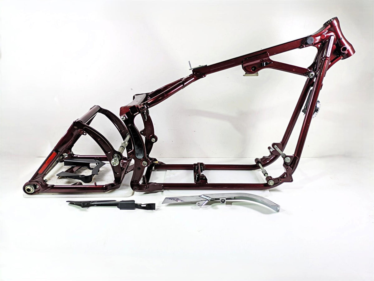 2008 Harley FXCWC Softail Rocker Frame Chassis + Swingarm Red Pearl With Salvage Texas Title 47167-08COZ {{ shop.shopifyCountryName }} - Mototech271