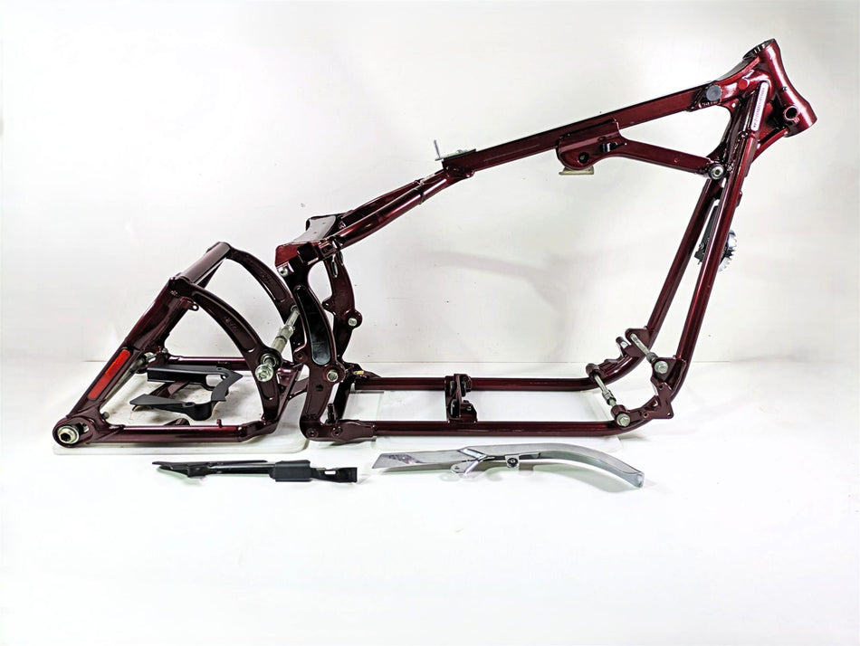 2008 Harley FXCWC Softail Rocker Frame Chassis + Swingarm Red Pearl With Salvage Texas Title 47167-08COZ {{ shop.shopifyCountryName }} - Mototech271