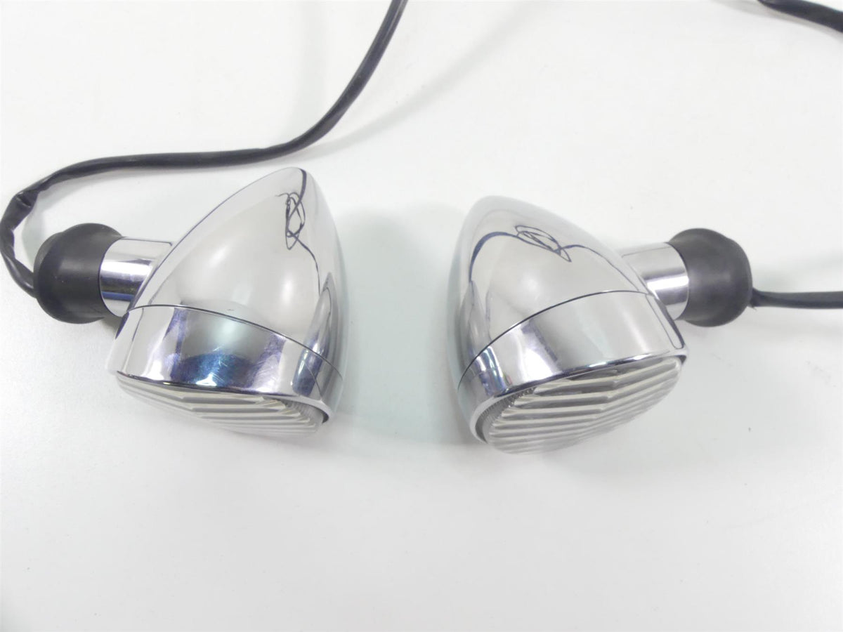 2007 Honda VTX1800 T1 Rear Chrome Blinker Turn Signal Lights Set 33400-MCV-R11 {{ shop.shopifyCountryName }} - Mototech271