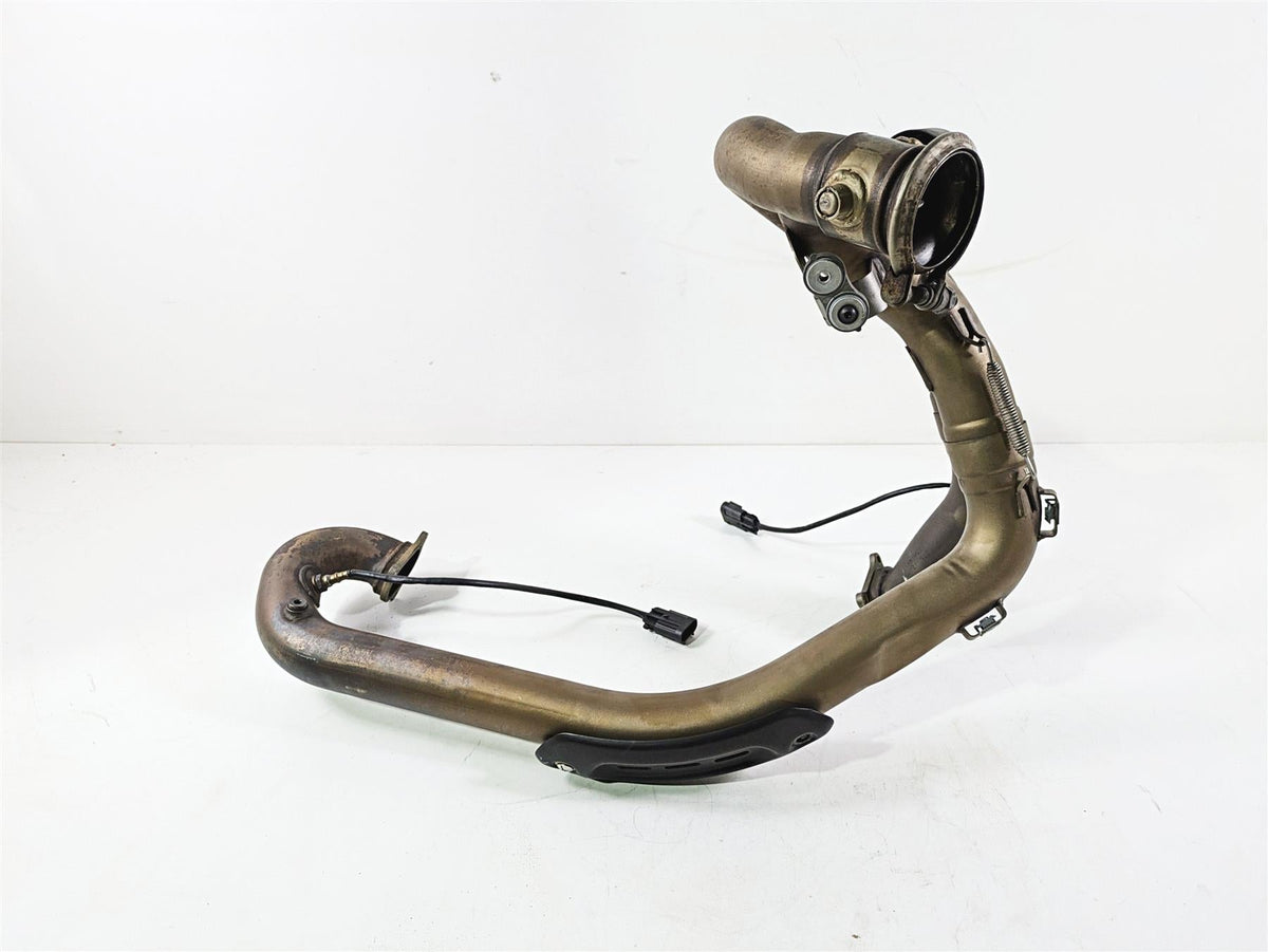 2013 Ducati Hyperstrada 821 Exhaust Header & Servo Motor Set -Dents 57013291B {{ shop.shopifyCountryName }} - Mototech271