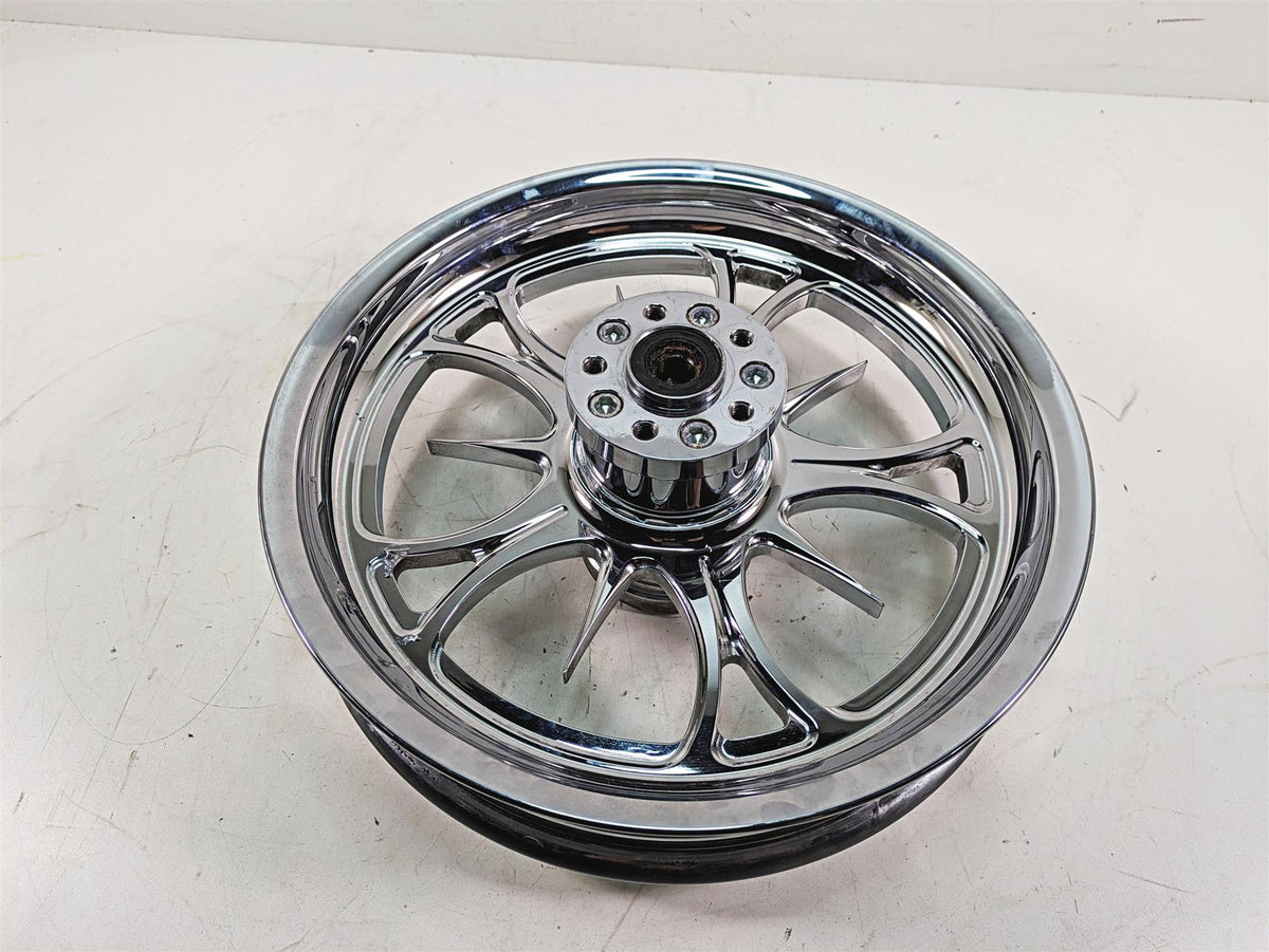 1999 Harley Dyna FXDL Low Rider 16x3 Custom Thorn Chrome Rear Wheel Rim & Rotor {{ shop.shopifyCountryName }} - Mototech271
