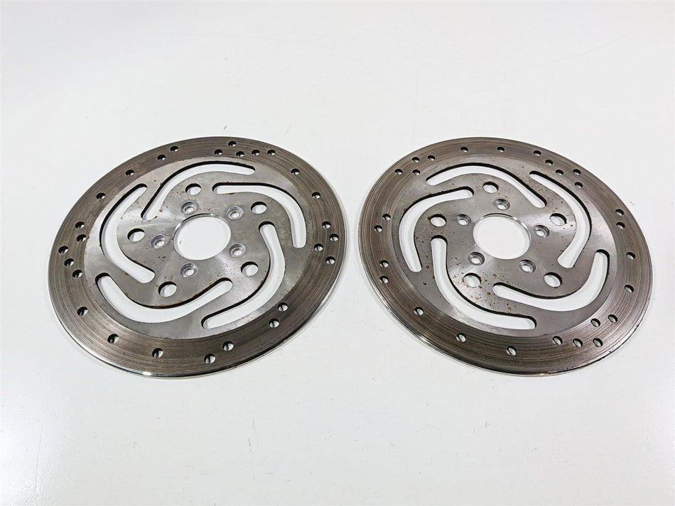 2009 Harley Davidson XR1200 Sportster Sunstar Front Brake Rotor Disc Set 4.9mm 44136-00 44156-00-Mototech271