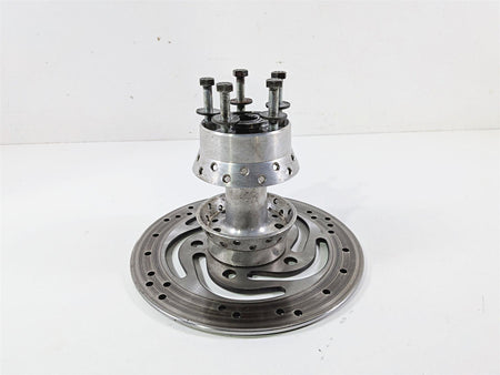 2007 Harley Dyna FXDB Street Bob Rear Wheel Hub Spoke 17" + Rotor 40979-06B {{ shop.shopifyCountryName }} - Mototech271