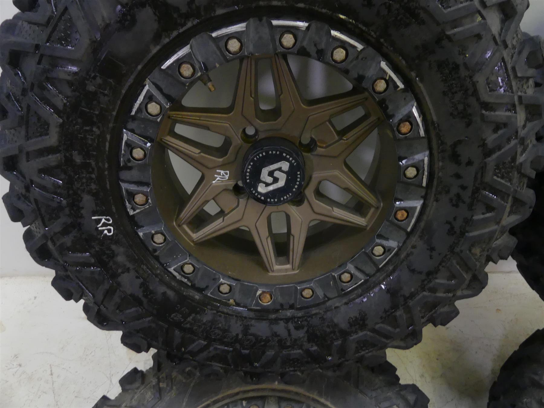 2016 Yamaha YXZ1000 R EPS SE Sedona Split 6 Beadlock Wheel Rim 14x7 4x115 Set {{ shop.shopifyCountryName }} - Mototech271