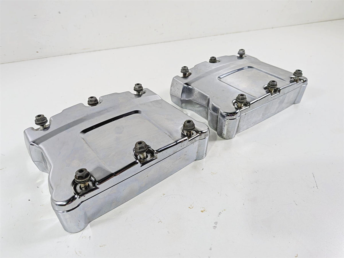 2012 Harley Softail FLSTF Fat Boy Chrome Rocker Box & Valve Cover Set 17543-99A {{ shop.shopifyCountryName }} - Mototech271