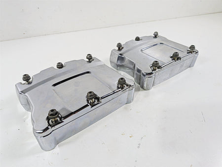 2012 Harley Softail FLSTF Fat Boy Chrome Rocker Box & Valve Cover Set 17543-99A {{ shop.shopifyCountryName }} - Mototech271