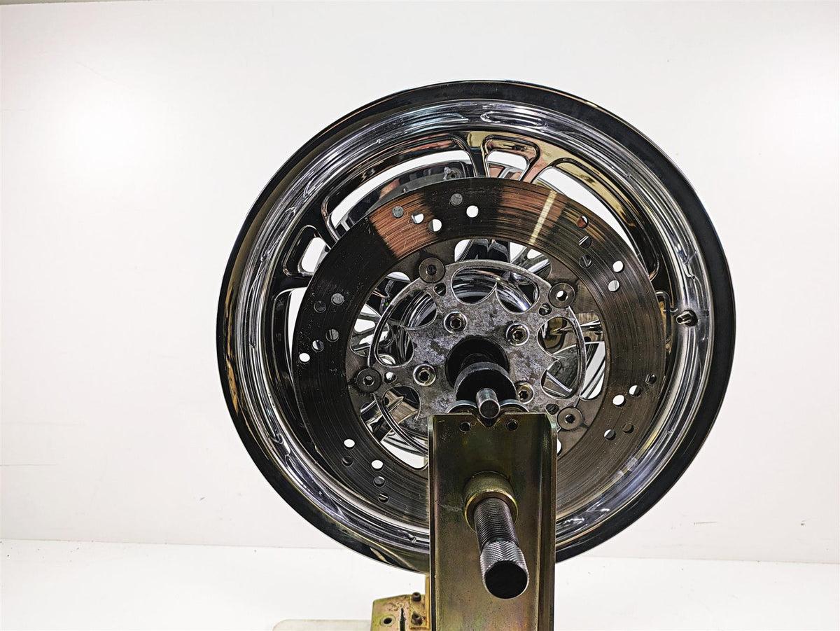 1999 Harley Dyna FXDL Low Rider 16x3 Custom Thorn Chrome Rear Wheel Rim & Rotor {{ shop.shopifyCountryName }} - Mototech271