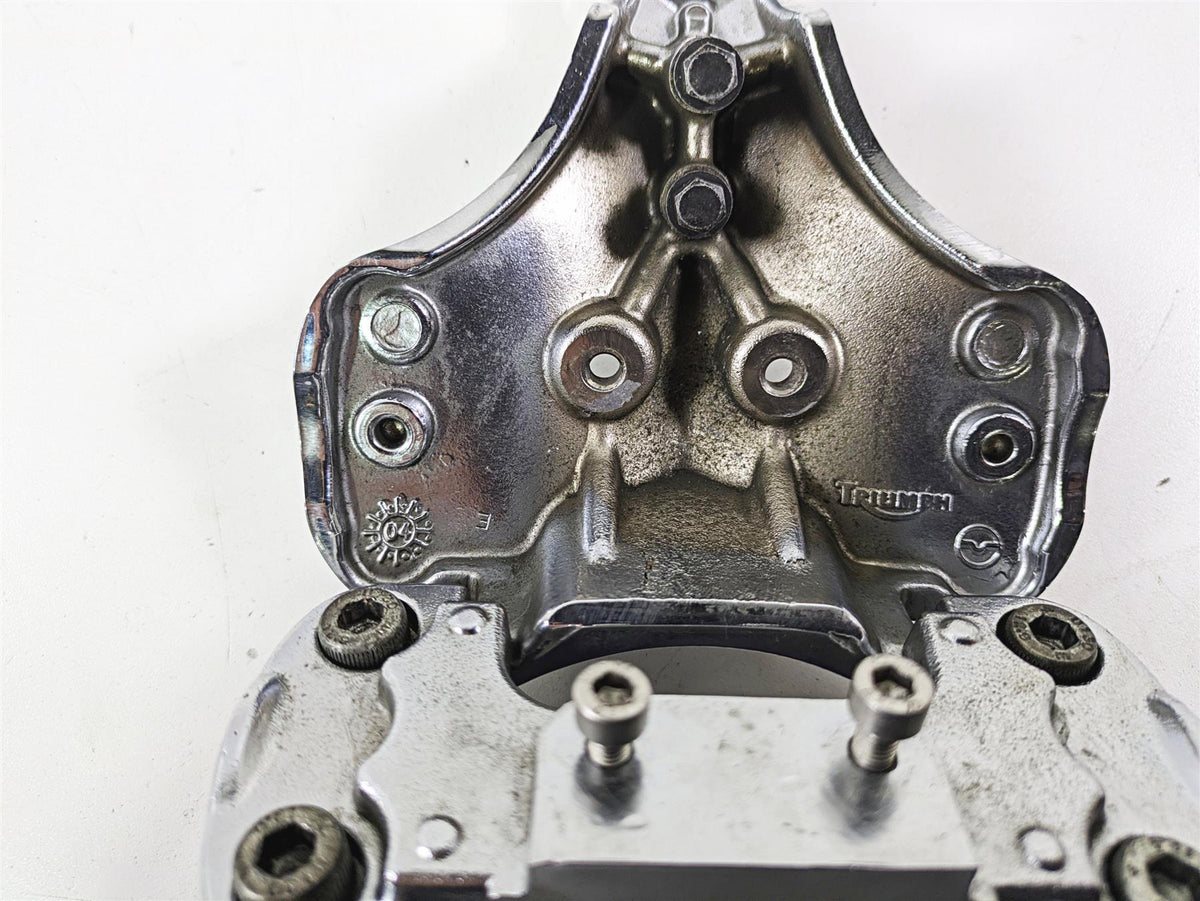 2006 Triumph Rocket 3 Handlebar Holder Riser Chrome Clamp T2045674 {{ shop.shopifyCountryName }} - Mototech271