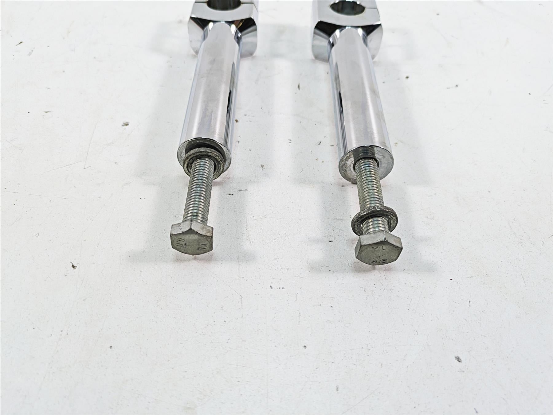 1999 Harley Dyna FXDL Low Rider 6" Chrome Handlebar Riser Holder Clamps {{ shop.shopifyCountryName }} - Mototech271