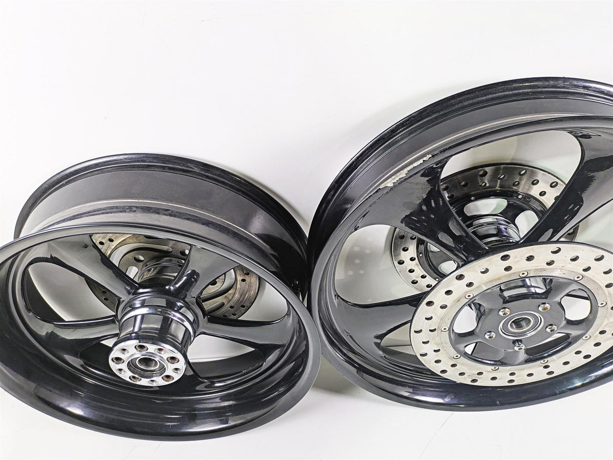 02-07 Harley Touring Custom Black Wheel Rim Set 18x5.5 21x3.5 {{ shop.shopifyCountryName }} - Mototech271