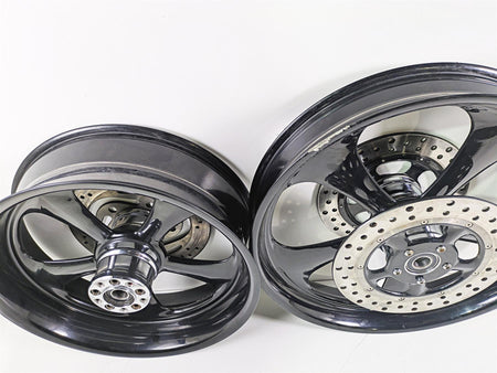 02-07 Harley Touring Custom Black Wheel Rim Set 18x5.5 21x3.5 {{ shop.shopifyCountryName }} - Mototech271