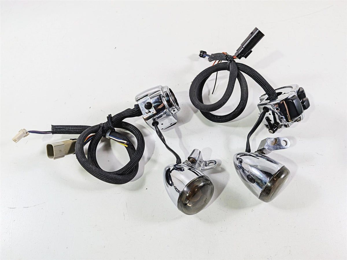 2008 Harley FXDSE CVO Dyna Left & Right Chrome Hand Control Switch 71682-06A-Mototech271