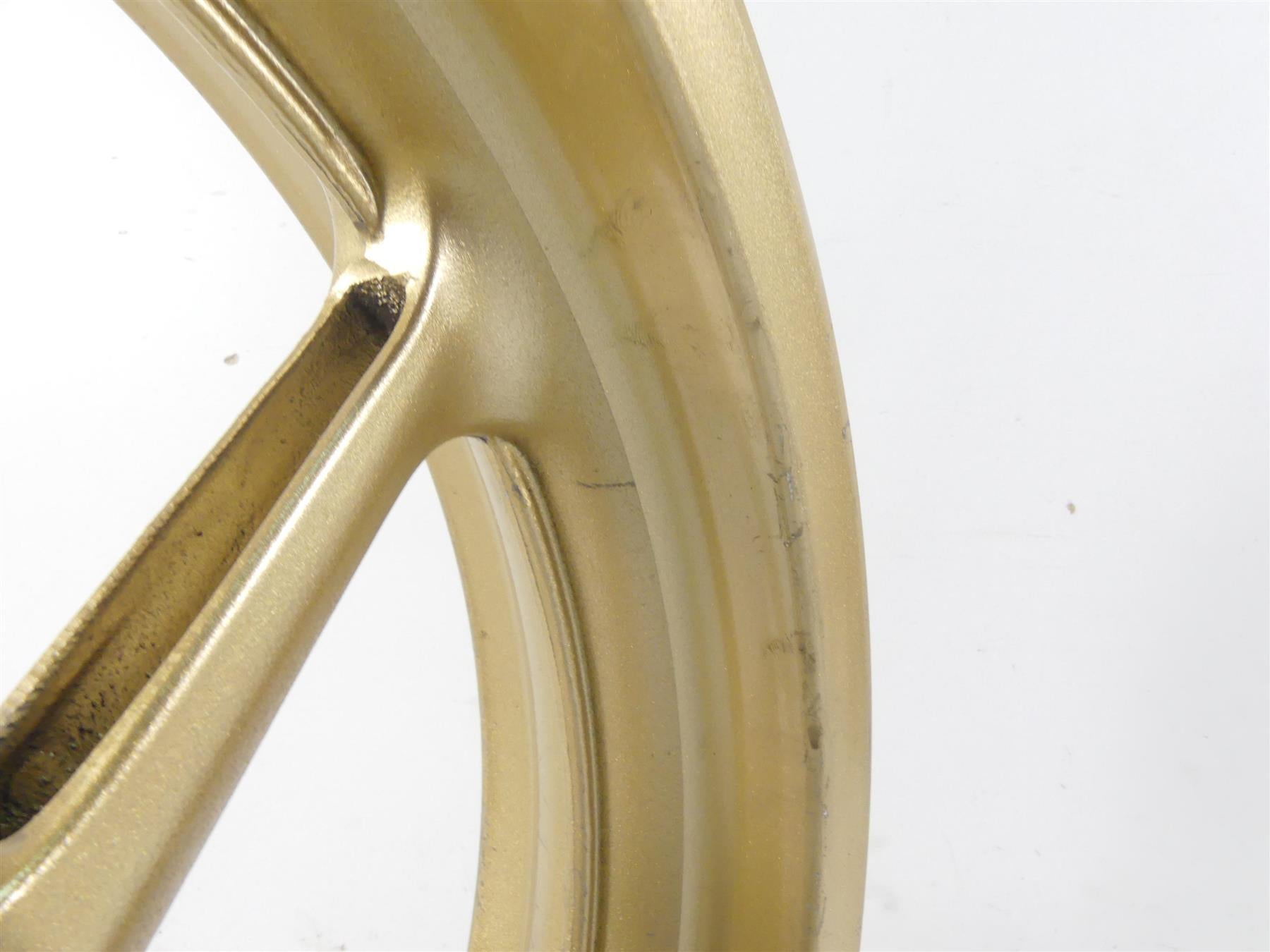 2008 Yamaha FZ1 Fazer Straight Golden Front Wheel Rim 17x3.5 5VY-25168-00-8L {{ shop.shopifyCountryName }} - Mototech271