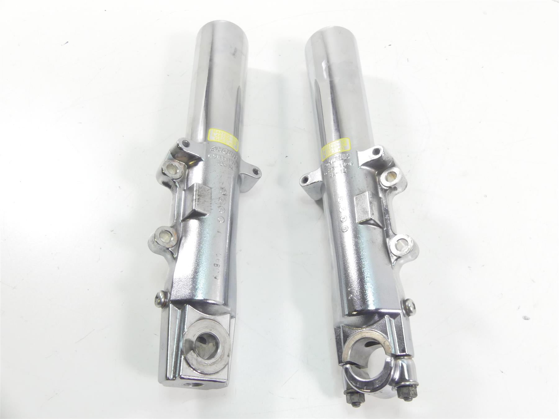 2009 Harley FLHTCU SE4 CVO E-Glide Chrome Front Fork Lower Tube Set 45500169 {{ shop.shopifyCountryName }} - Mototech271