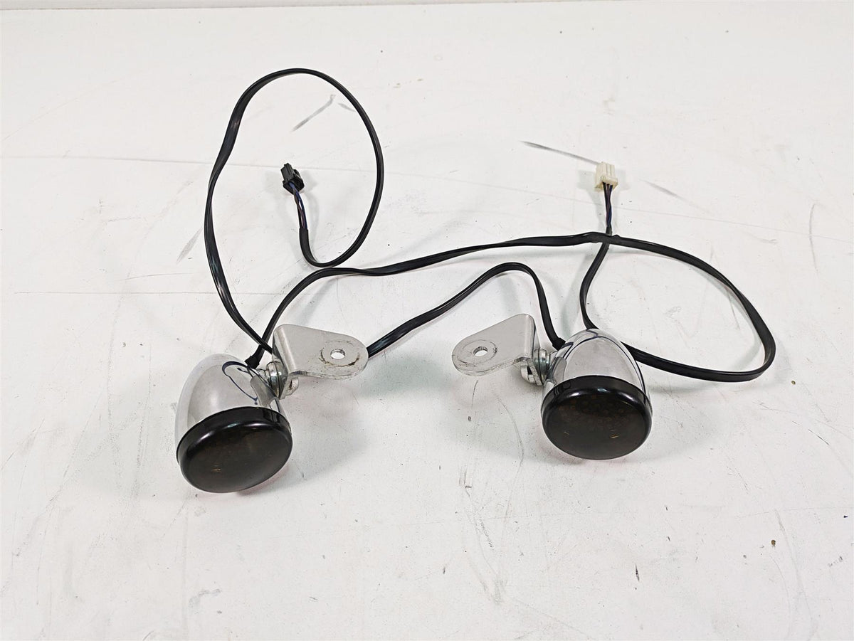 2012 Harley FLD Dyna Switchback Front Led Turn Signal Smoke Blinker Set 68972-00 {{ shop.shopifyCountryName }} - Mototech271