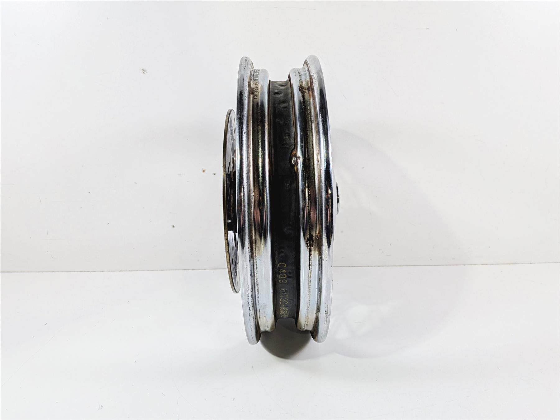 1996 Harley FLSTC Softail Heritage Front Wheel Rim Rotor & Cover 16x3 43005-86 {{ shop.shopifyCountryName }} - Mototech271