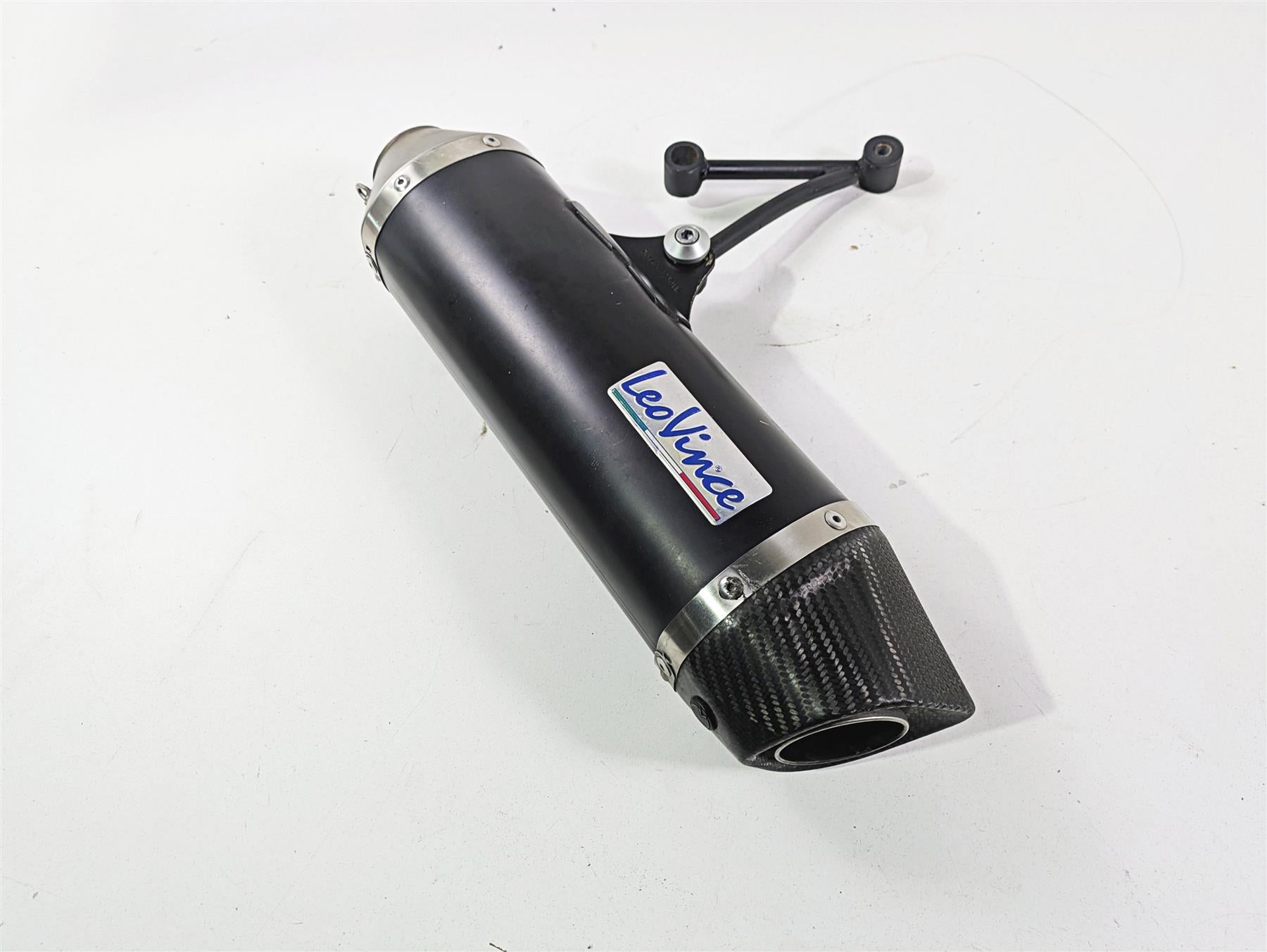 Inlet 54mm 17.5" Long Left Leo Vince Universal Exhaust Pipe Muffler Silencer Can {{ shop.shopifyCountryName }} - Mototech271