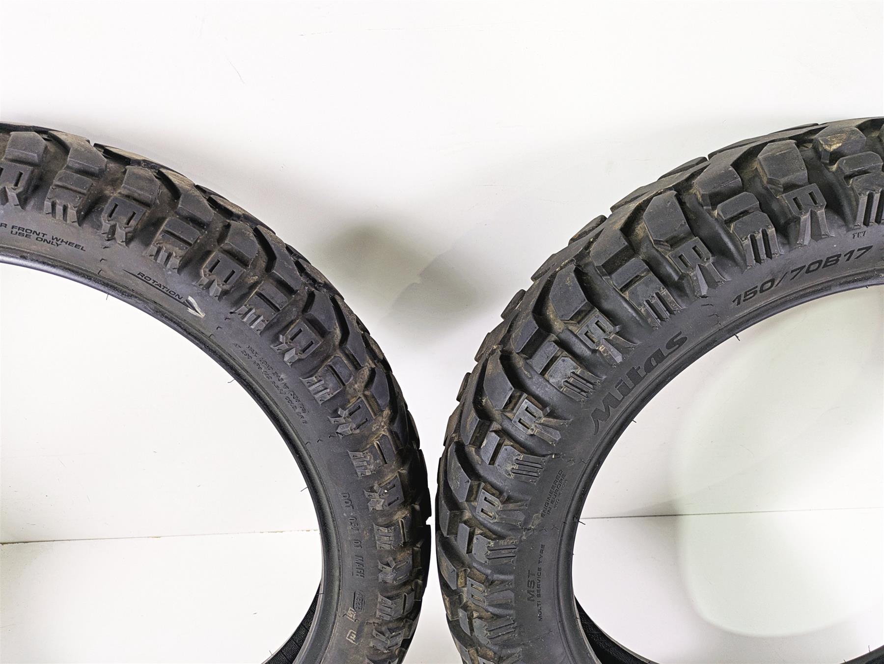 Used Motorcycle Tire Set Mitas Enduro Trail 11/80-19 150/70-17 70001042 {{ shop.shopifyCountryName }} - Mototech271
