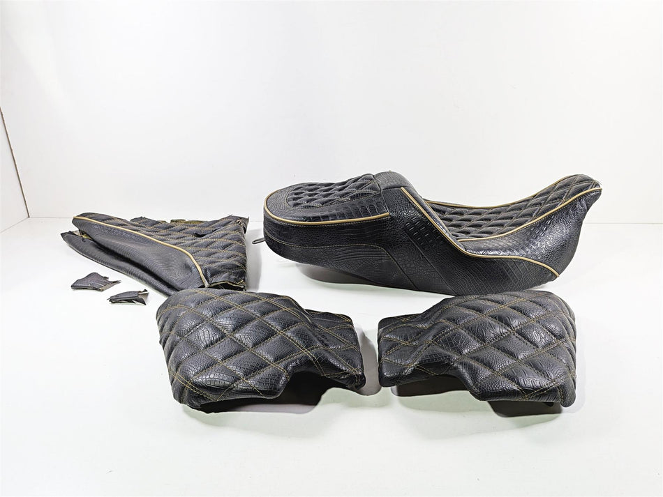 2017 Harley Touring FLHXS Street Glide Aftermarket Alligator Skin Seat Side & Fron Cover Set {{ shop.shopifyCountryName }} - Mototech271