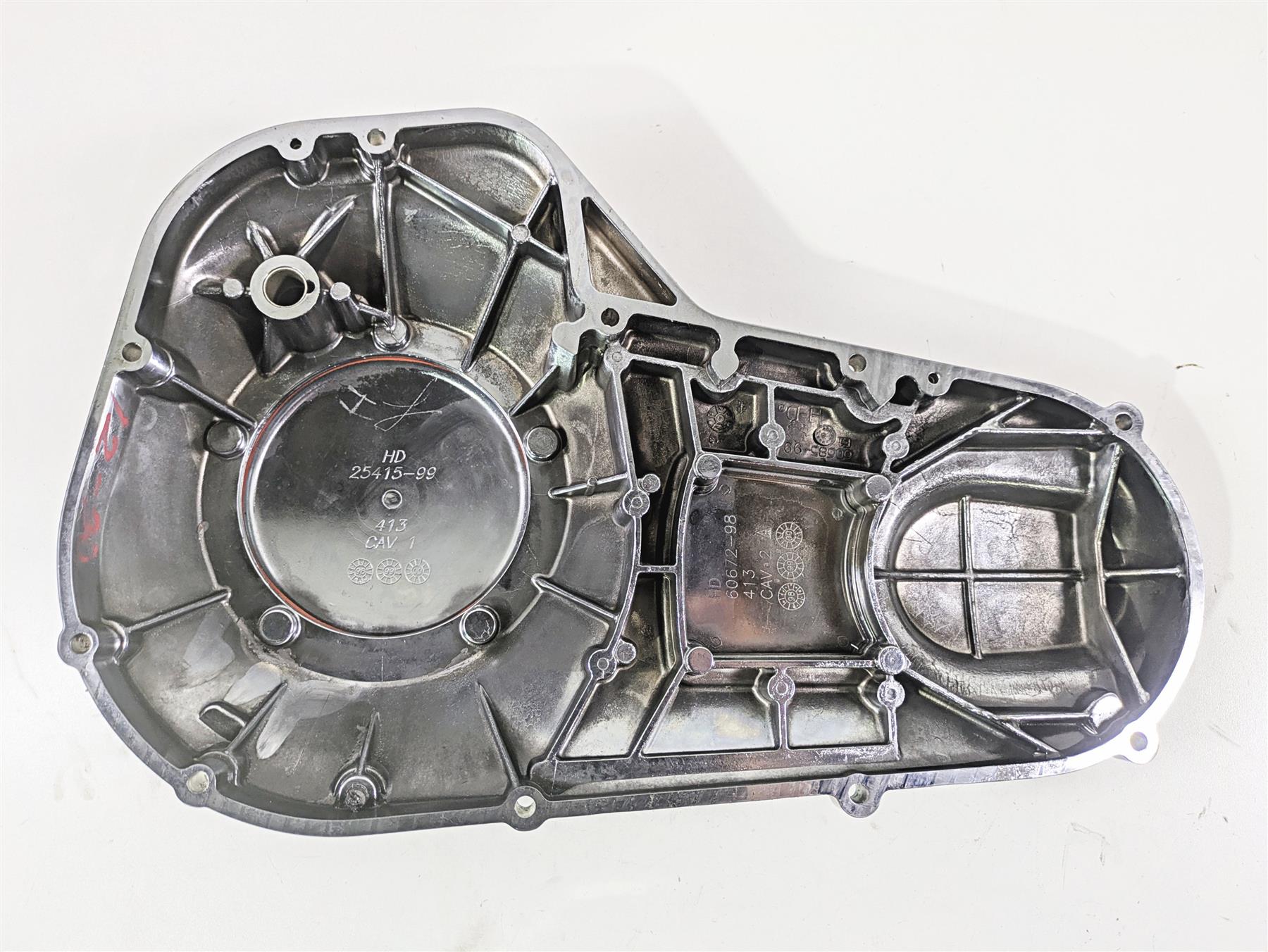 1999 Harley Touring FLHTCUI E-Glide Outer Primary Drive Clutch Cover 60685-99 {{ shop.shopifyCountryName }} - Mototech271