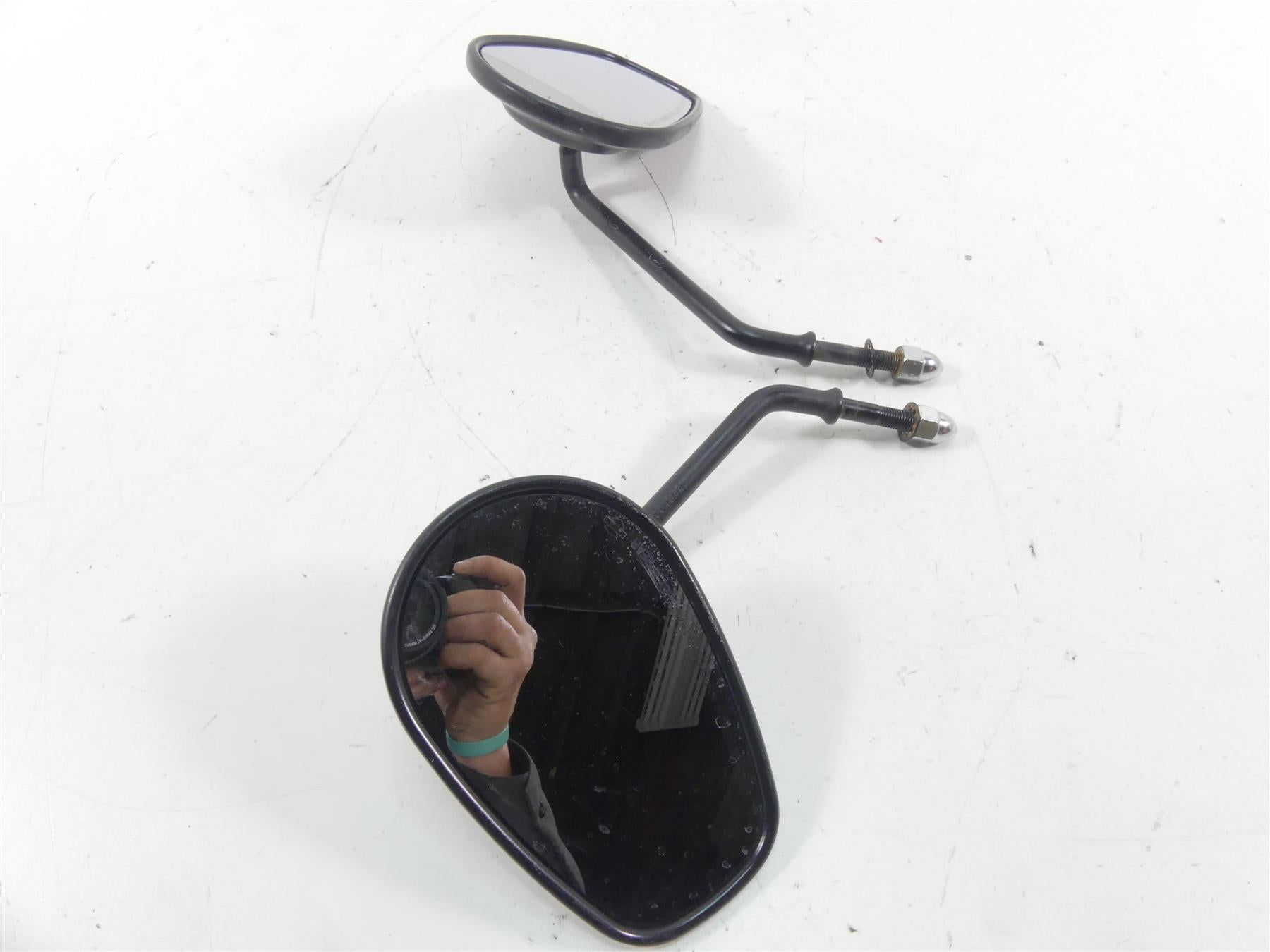 2010 Harley FXDWG Dyna Wide Glide Black Rear View Mirror Set 91909-03B 91910-03B {{ shop.shopifyCountryName }} - Mototech271