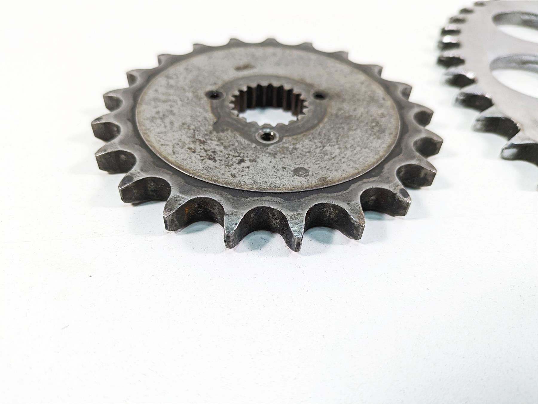 1986 Harley Sportster XLH 883 Front & Rear Drive Sprocket Set 35208-84 41470-86 {{ shop.shopifyCountryName }} - Mototech271
