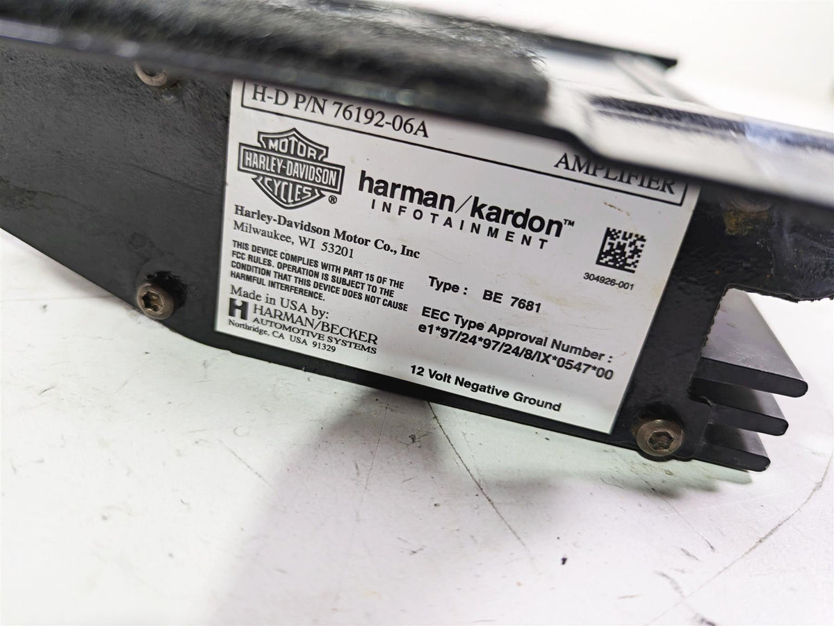 2007 Harley Touring FLHTCU SE CVO E-Glide Harman Kardon Amplifier Amp 76192-06A {{ shop.shopifyCountryName }} - Mototech271