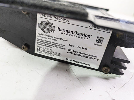 2007 Harley Touring FLHTCU SE CVO E-Glide Harman Kardon Amplifier Amp 76192-06A {{ shop.shopifyCountryName }} - Mototech271