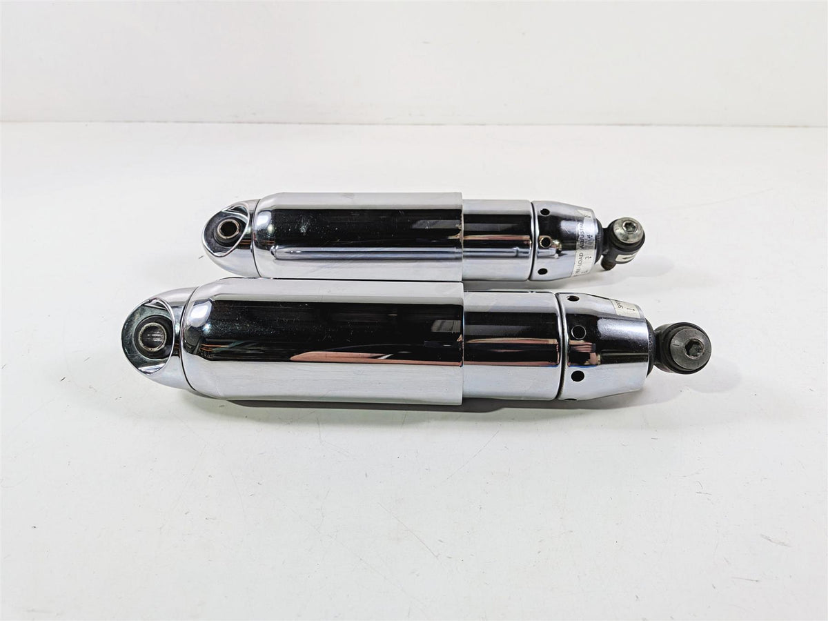 2008 Harley FXDSE CVO Dyna 12" Rear Chrome Shock Damper Set 54535-07B-Mototech271