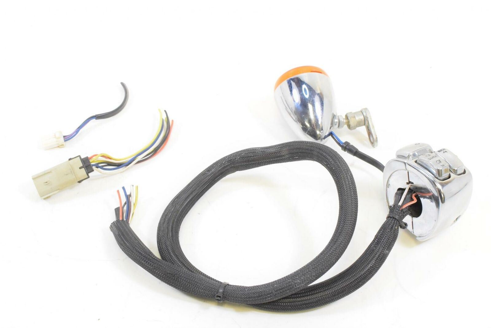 2008 Harley FXDWG Dyna Wide Glide Chrome Left Control Switch & Blinker 71597-96B {{ shop.shopifyCountryName }} - Mototech271