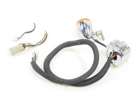 2008 Harley FXDWG Dyna Wide Glide Chrome Left Control Switch & Blinker 71597-96B {{ shop.shopifyCountryName }} - Mototech271