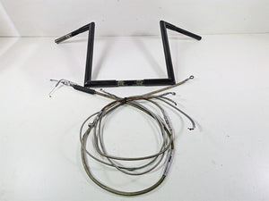 1998 Harley Touring FLHRCI Road King 16" Apehanger Handlebar & Lines Cables Set