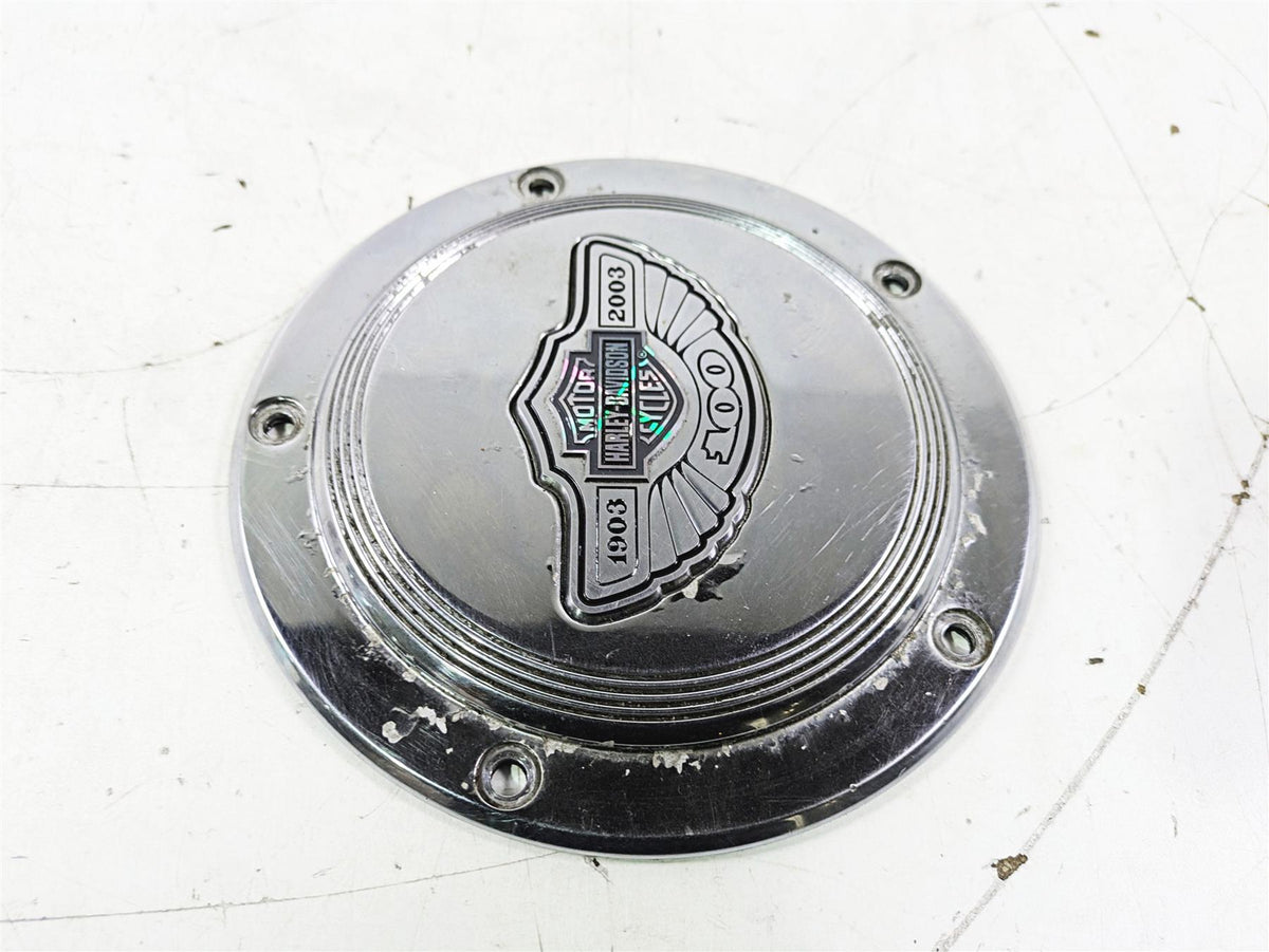2003 Harley Touring FLHTCUI E-Glide 100th Chrome Derby Cover 25001-03 {{ shop.shopifyCountryName }} - Mototech271
