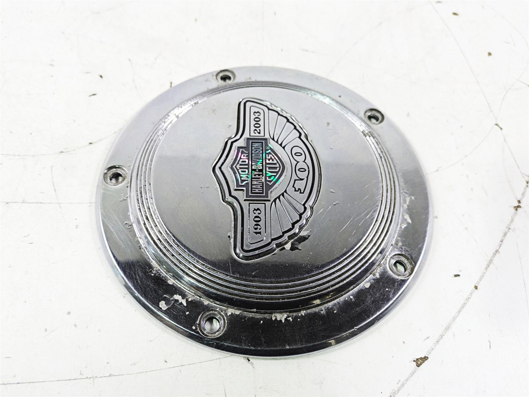 2003 Harley Touring FLHTCUI E-Glide 100th Chrome Derby Cover 25001-03 {{ shop.shopifyCountryName }} - Mototech271